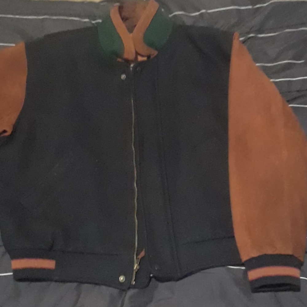 Golden Bear Navy Lux Varsity Jacket